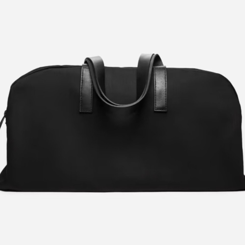 everlane twill black weekender bag